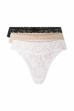 Hanky Panky Stringtruser Signature Lace Original Rise Thong 3-pakning