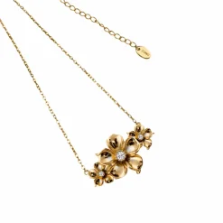 IOAKU Halskjede LA Fleur Multi Pendant Gold Stainless Steel