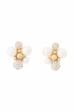IOAKU Øredobber Berry Pearl Crystal Studs