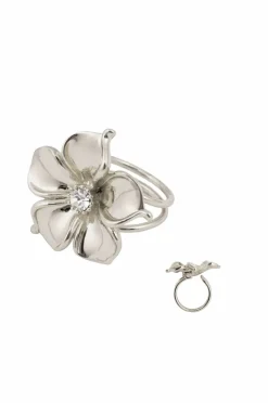 IOAKU Ring LA Fleur Ring 7 Gold/white Stainless Steel