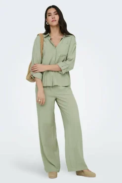 JDY Bukser Jdycaya Linen MW Pant Wvn Noos