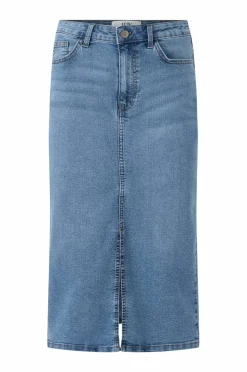 JDY Denim skjørt jdyMoon MW Midi Slit Skirt Dnm