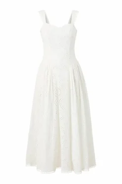 Joelle Maxikjole med broderie anglaise