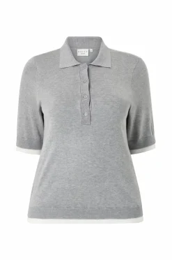 KAFFE Curve Pullover Kclizzy Contrast Polo Knit