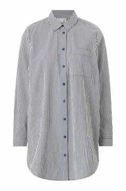 KAFFE Lang skjorte kaNaya Striped Shirt Tunic