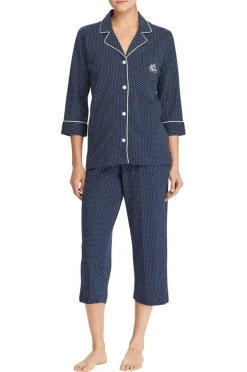 Lauren Ralph Lauren Pyjamas LRL Heritage 3/4 Sl Classic Notch PJ Set