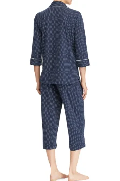 Lauren Ralph Lauren Pyjamas LRL Heritage 3/4 Sl Classic Notch PJ Set