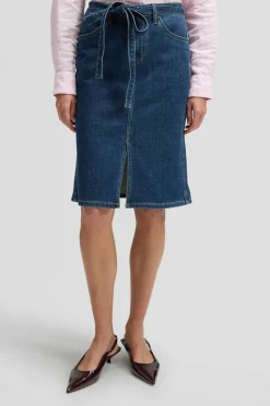 Lee Denim skjørt Midi Skirt With Bow