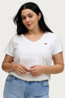 Levi's Plus Topp PL V Neck Tee Raita Stripe Cav