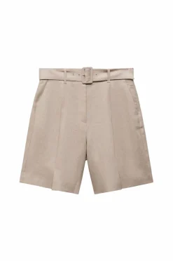 Mango Shorts i lin Bermuda Shorts Tempoli