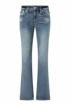 Miss Me Jeans Silver Angel Down Wings Bootcut