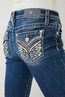 Miss Me Jeans Wing Pocket Bootcut Jeans