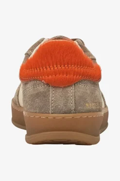 Moaconcept Joggesko Club Briar-root Washed Suede Orange Horsy Backtab