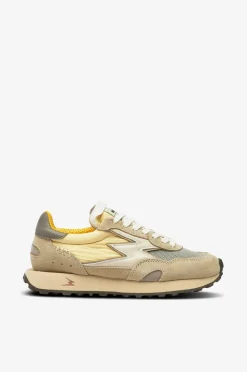 Moaconcept Joggesko Hype Pale Banana Nylon Suede Gray Backtab