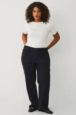 Noisy May Curve Jeans nmYolanda NW Wide Jns Blk Fwd Cur N