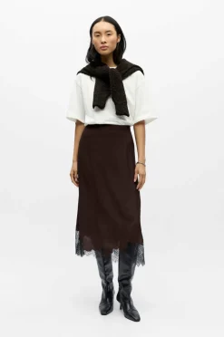 Object Skjørt objDalme MW Long Lace Skirt E AW FA