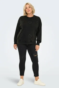 Only Carmakoma Collegegenser carInda L/S O-neck Swt Jrs