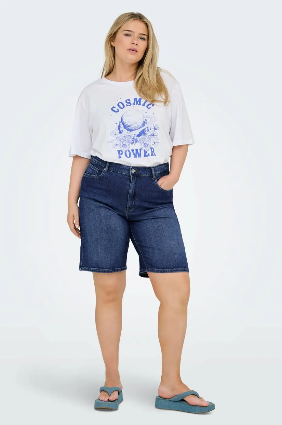 Only Carmakoma Jeans-shorts Carsonny HW Wide