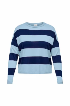 Only Carmakoma Pullover carDerry LS Stripe O-neck Knt