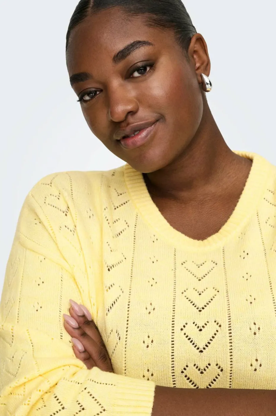 Only Carmakoma Pullover carIsa Life LS Structure Boxy O-nec