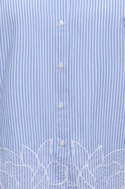 Only Carmakoma Skjorte carCetina L/S Emb Striped Shirt Wvn
