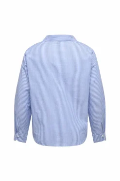 Only Carmakoma Skjorte carCetina L/S Emb Striped Shirt Wvn