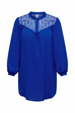 Only Carmakoma Tunika carMette Life L/S Mix Lace Long Top