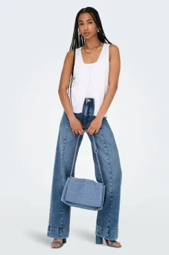 Only Jeans onlJuicy HW Pleat Wide Dnm Rea