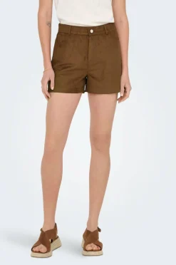 Only Shorts onlSandi MW Faux Suede Shorts Pnt