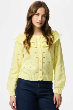 pieces Kardigan pcDavis LS O-neck Frill Cardigan