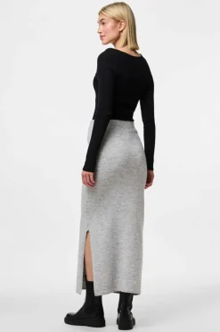 pieces Skjørt pcMikela MW Ankle Slit Knit Skirt M
