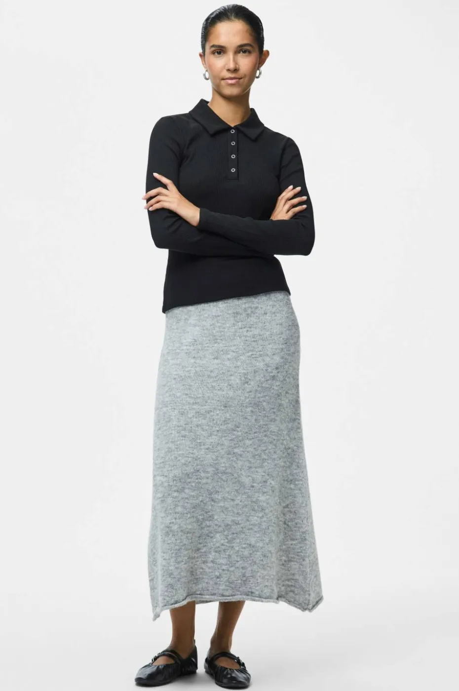 pieces Skjørt pcPam HW Ank Knit BC