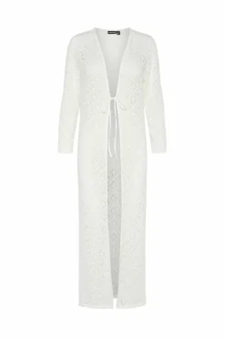 pieces Strandkjole pcVita 7/8 Lace Ankle Kimono