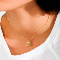 Pilgrim Halskjede Air Coin Necklace Gold-plated