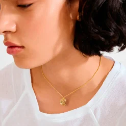 Pilgrim Halskjede Air Coin Necklace Gold-plated