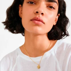 Pilgrim Halskjede Air Coin Necklace Gold-plated