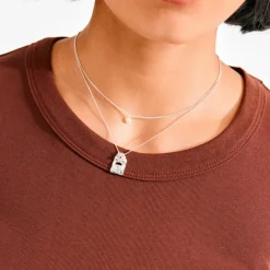Pilgrim Halskjede Fire Necklace 2-in-1 Set Silver-plated