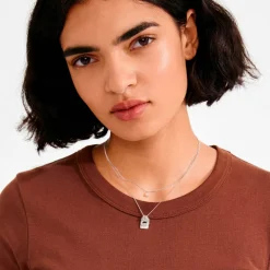 Pilgrim Halskjede Fire Necklace 2-in-1 Set Silver-plated