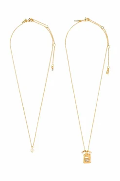 Pilgrim Halskjede Fire Necklace 2-in-1 Set Gold-plated