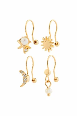 Pilgrim Mansjettøreringer Evon Ear Cuff 4-in-1 Set Gold-plated