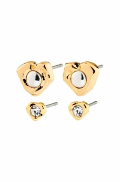 Pilgrim Øredobber Nova Earrings 2-in-1 Set Gold-plated