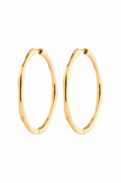 Pilgrim Øreringer Haze Hoop Earrings Gold-plated