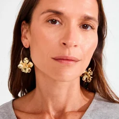 Pilgrim Øreringer Lunith Earrings Gold-plated