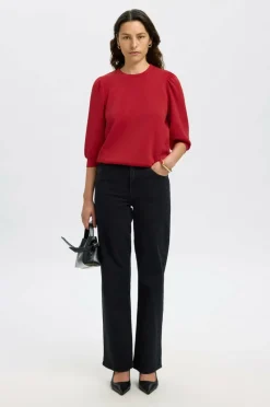 Selected Women Collegegenser slfTenny 3/4 Sweat Top