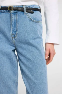 Selected Women Jeans slfAlice MW Straight Lig Blue Jeans