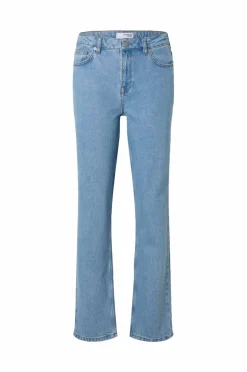 Selected Women Jeans slfAlice MW Straight Lig Blue Jeans