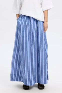 Selected Women Maxi skjørt Slffia HW Striped Ankle Slit Skirt