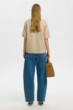 Selected Women Pullover slfLulu SS Knit Polo