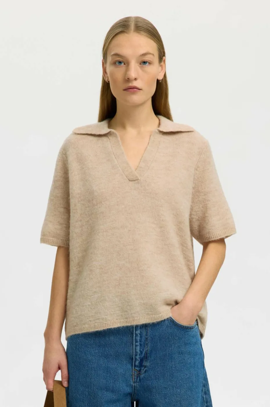 Selected Women Pullover slfLulu SS Knit Polo