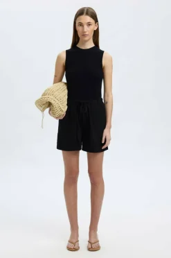 Selected Women Shorts i lin slfLuisa MW Linen Blend String Shor